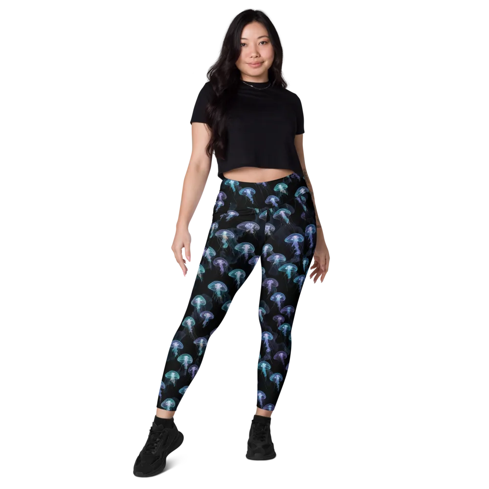 Abyssal Glow on Leggings with Pockets — Front
