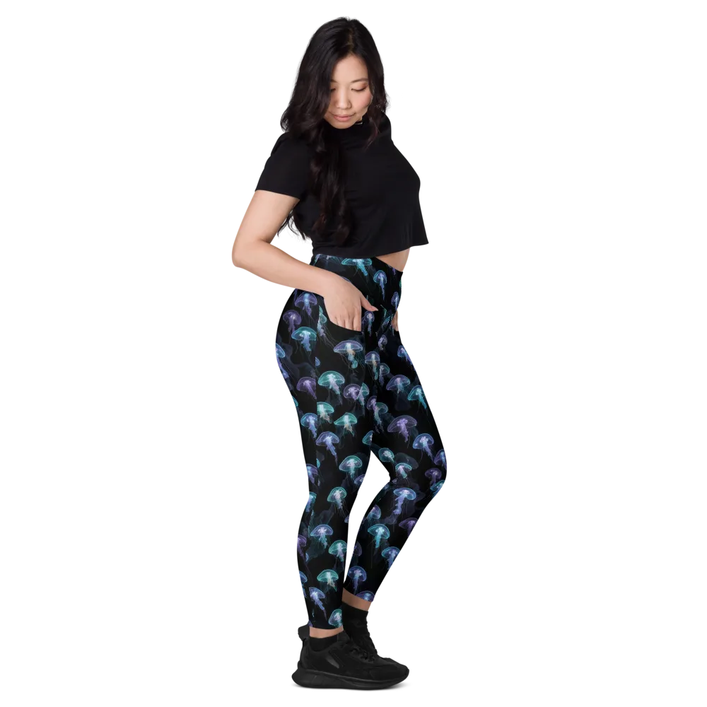 Abyssal Glow on Leggings with Pockets — Right