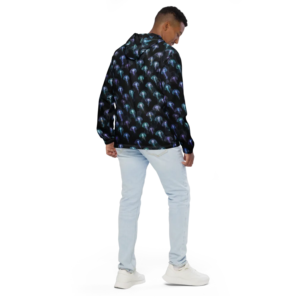 Abyssal Glow on Men's Windbreaker — Back