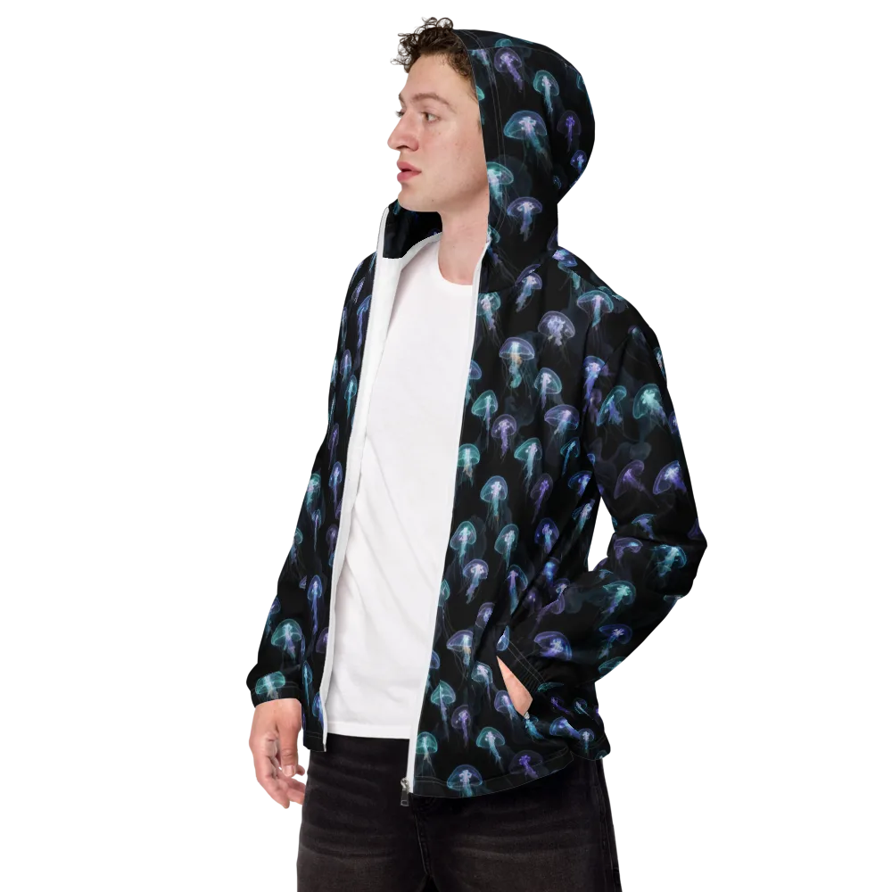 Abyssal Glow on Men's Windbreaker — Left Front