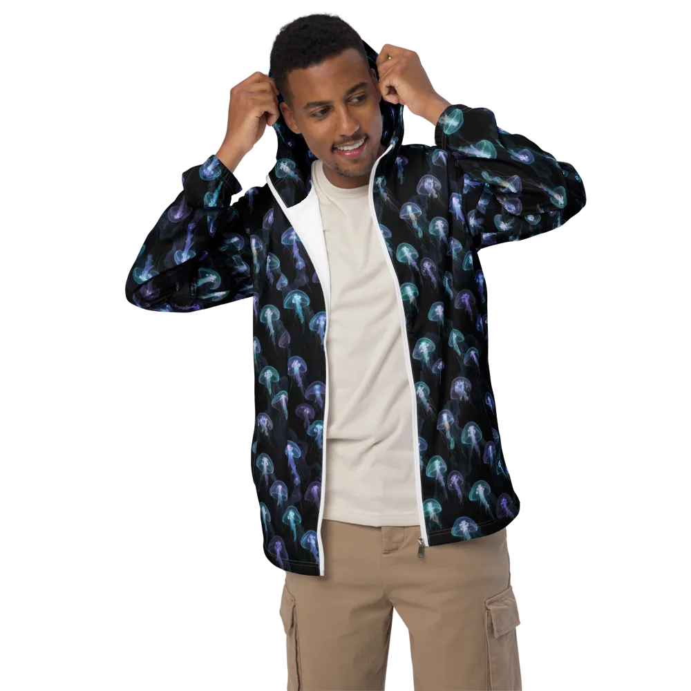 Abyssal Glow on Men's Windbreaker — Front
