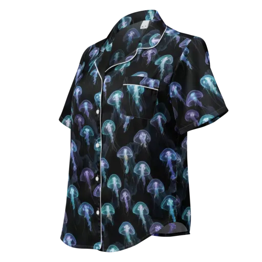 Abyssal Glow on a Women's Short Sleeve Pajama Top