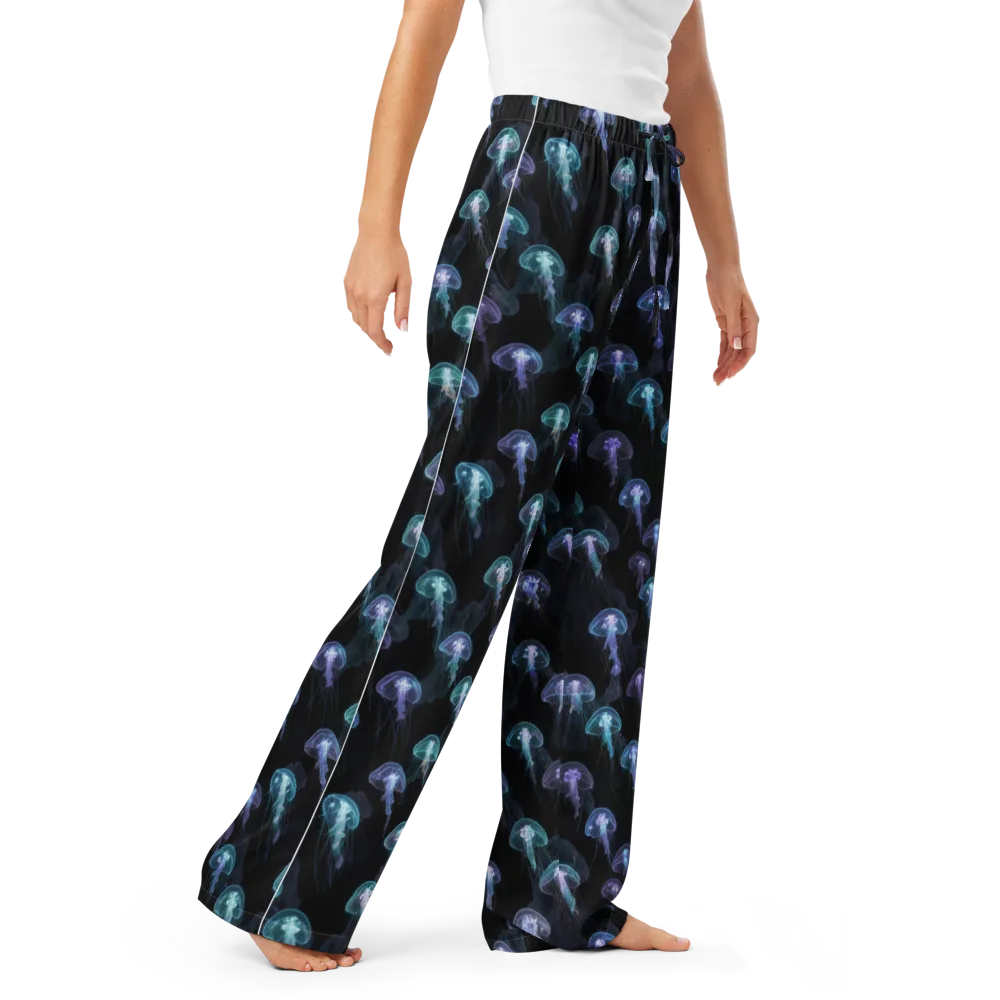 Abyssal Glow on Women's Pajama Pants — Right Front