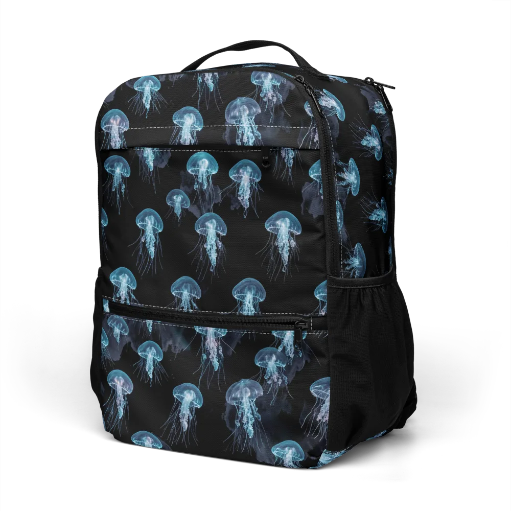 Moonlit Jellyfish on Utility Backpack — Left Front