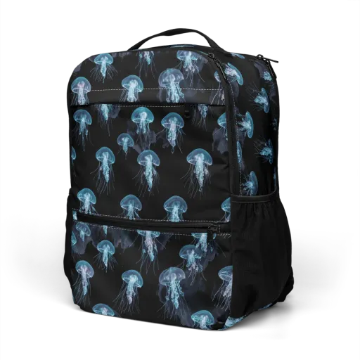 Moonlit Jellyfish on a Utility Backpack