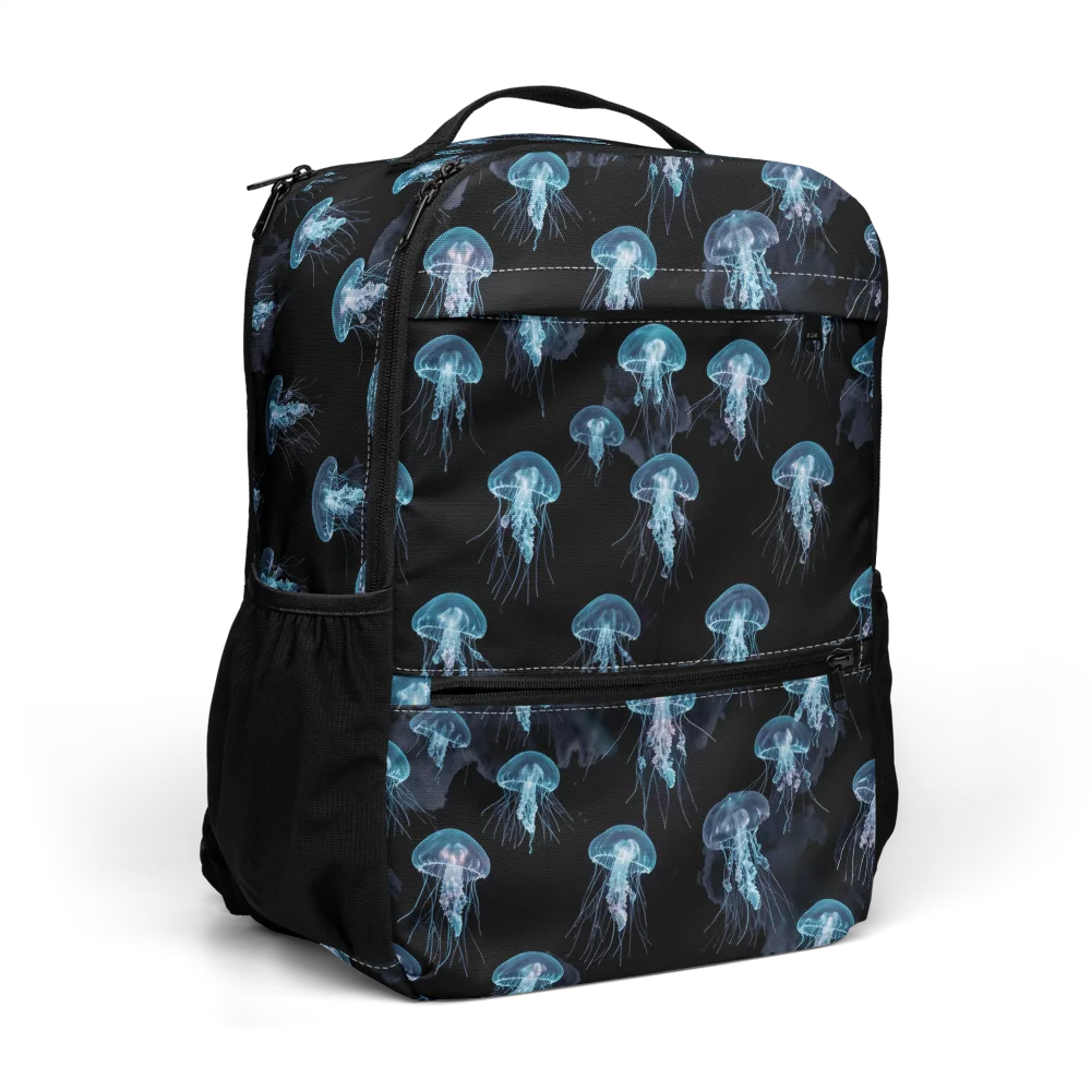 Moonlit Jellyfish on Utility Backpack — Right Front