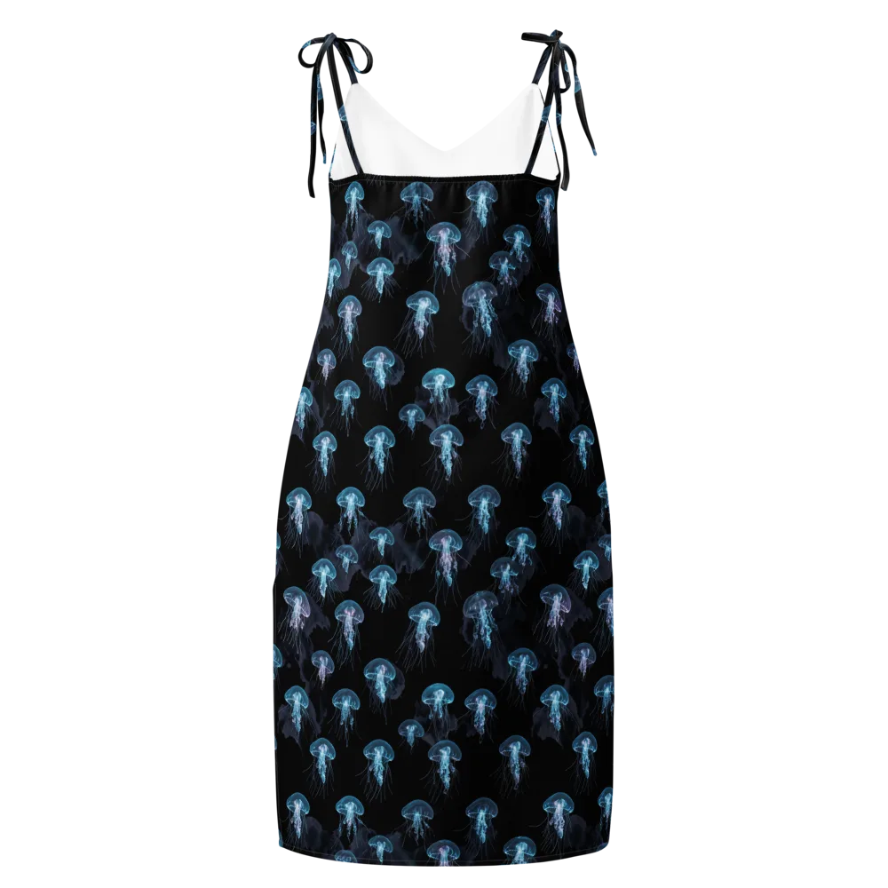 Moonlit Jellyfish on Slip Dress — Back