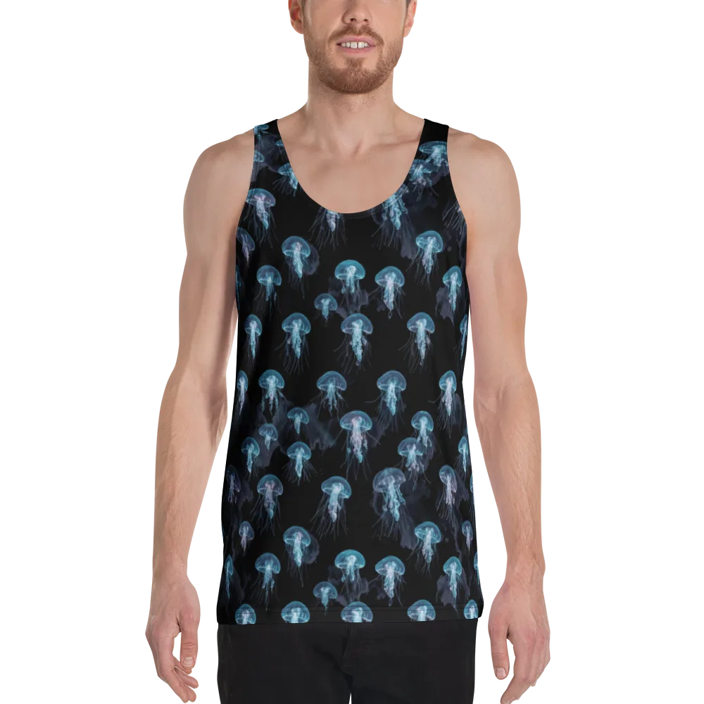 Moonlit Jellyfish on Men's Tank Top — Front