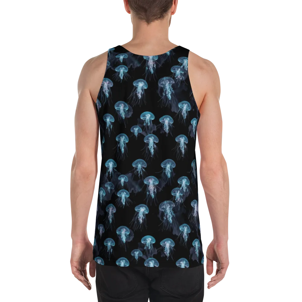 Moonlit Jellyfish on Men's Tank Top — Back