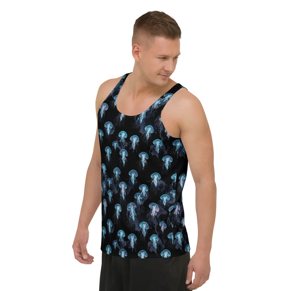 Moonlit Jellyfish on Men's Tank Top — Left Front