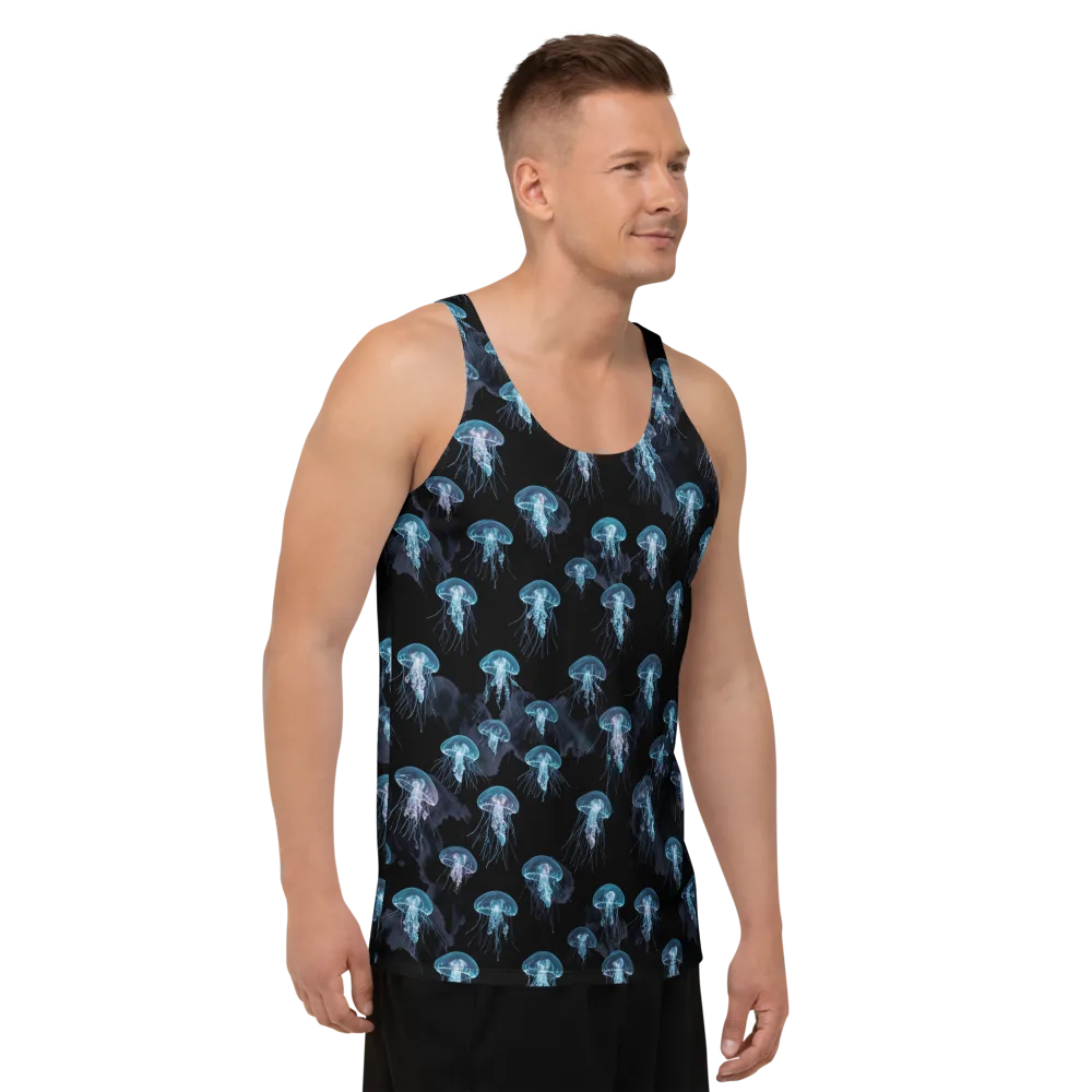 Moonlit Jellyfish on Men's Tank Top — Right Front