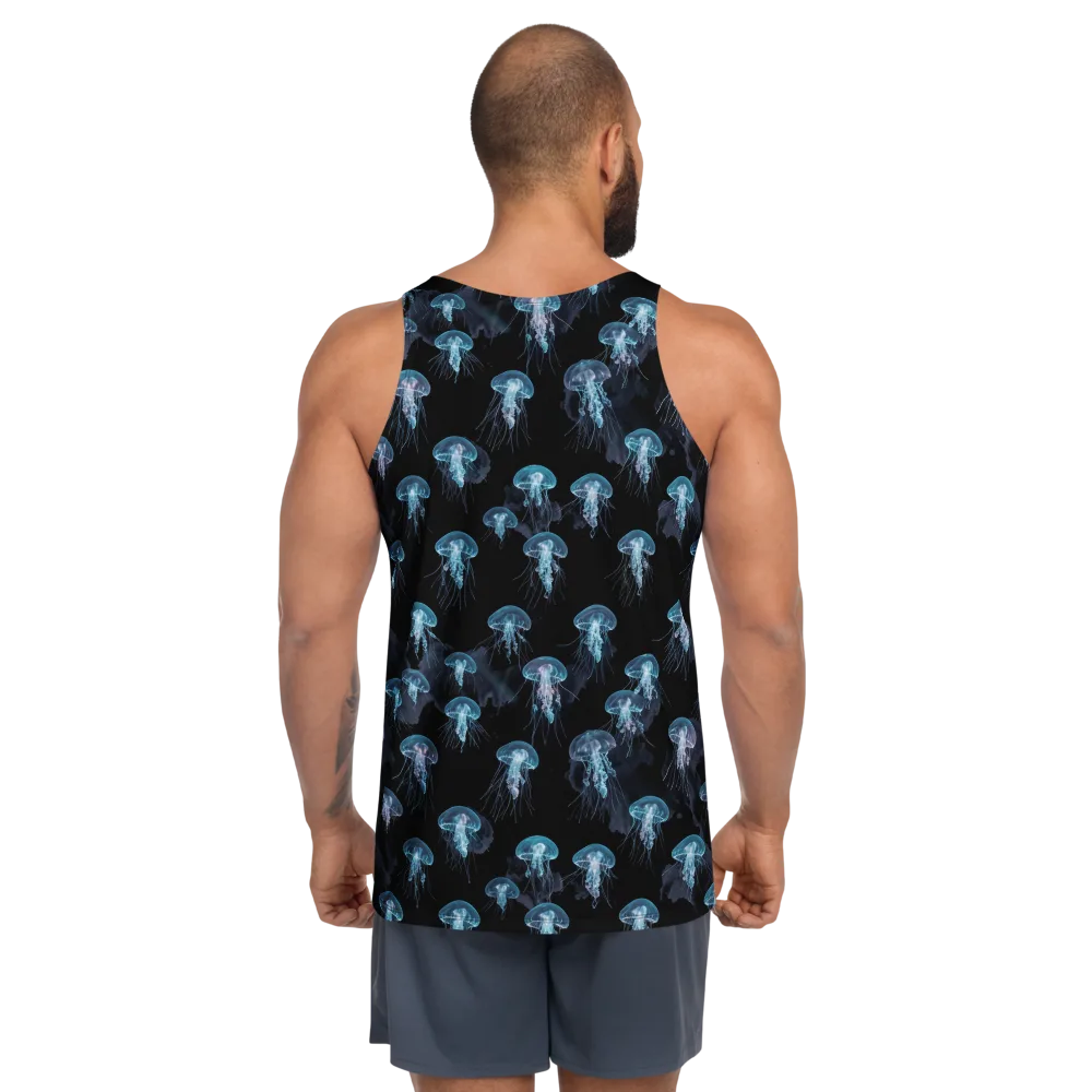 Moonlit Jellyfish on Men's Tank Top — Back