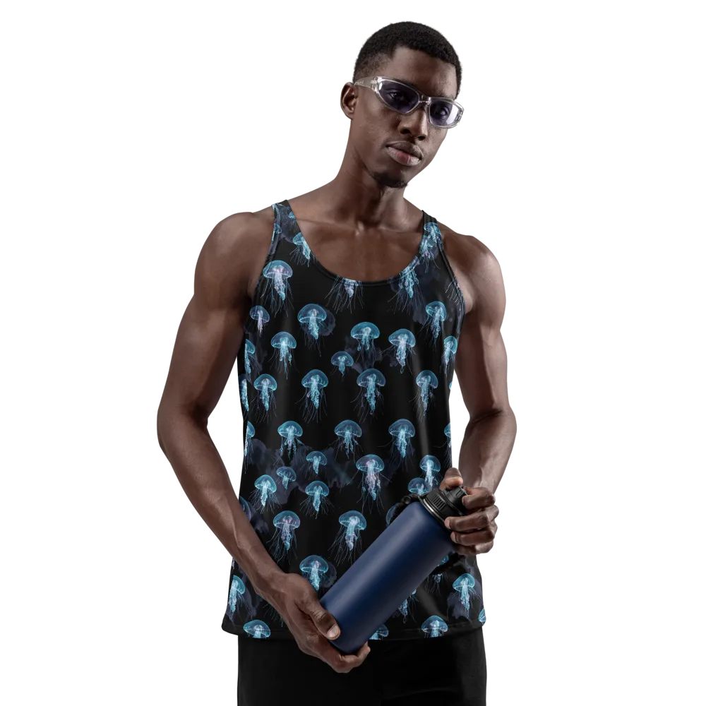 Moonlit Jellyfish on Men's Tank Top — Front