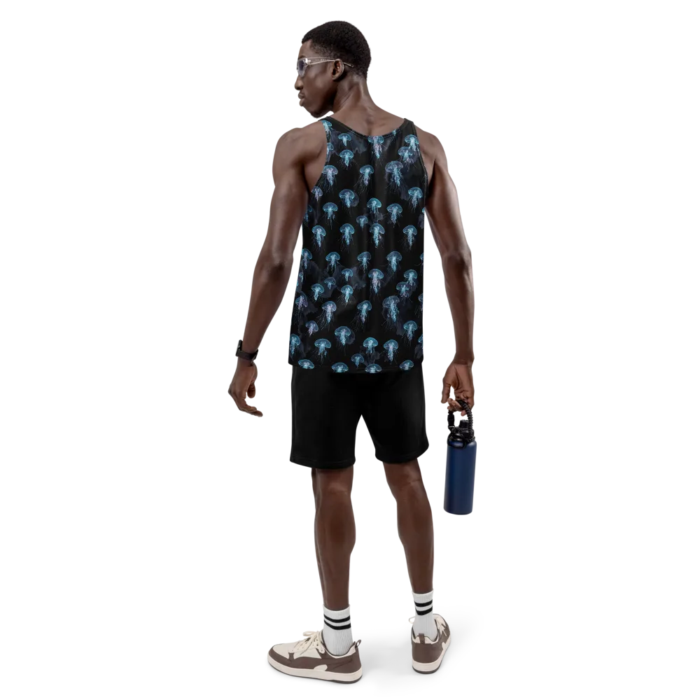 Moonlit Jellyfish on Men's Tank Top — Back