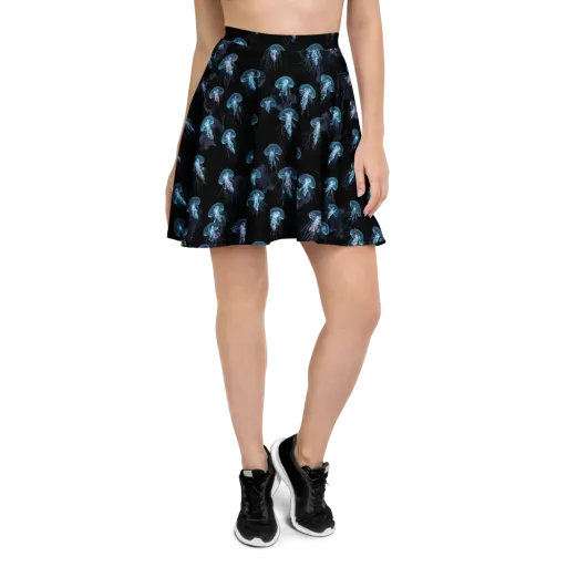 Moonlit Jellyfish on a Skater Skirt