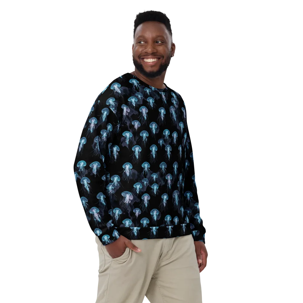 Moonlit Jellyfish on Sweatshirt — Front