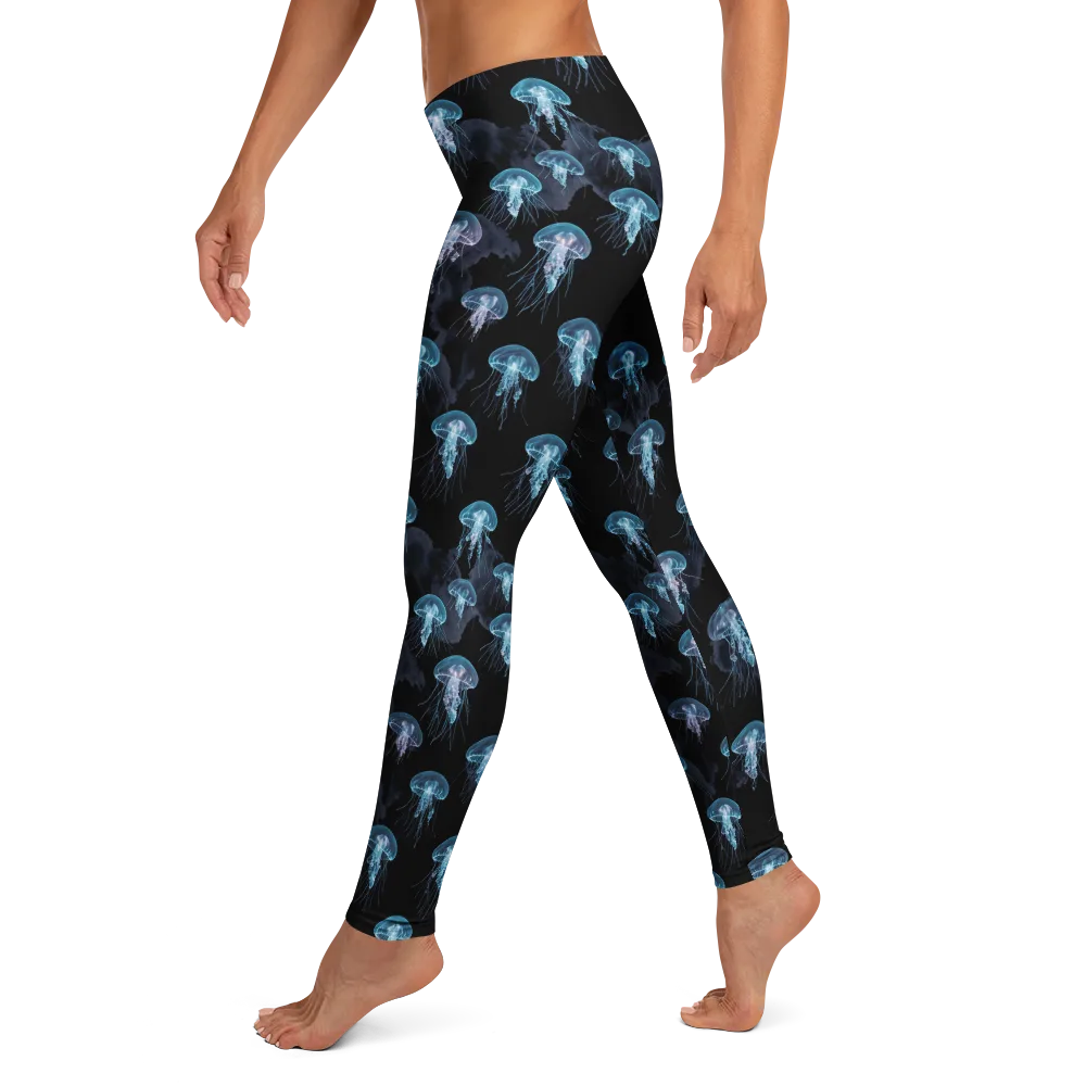 Moonlit Jellyfish on Leggings — Left