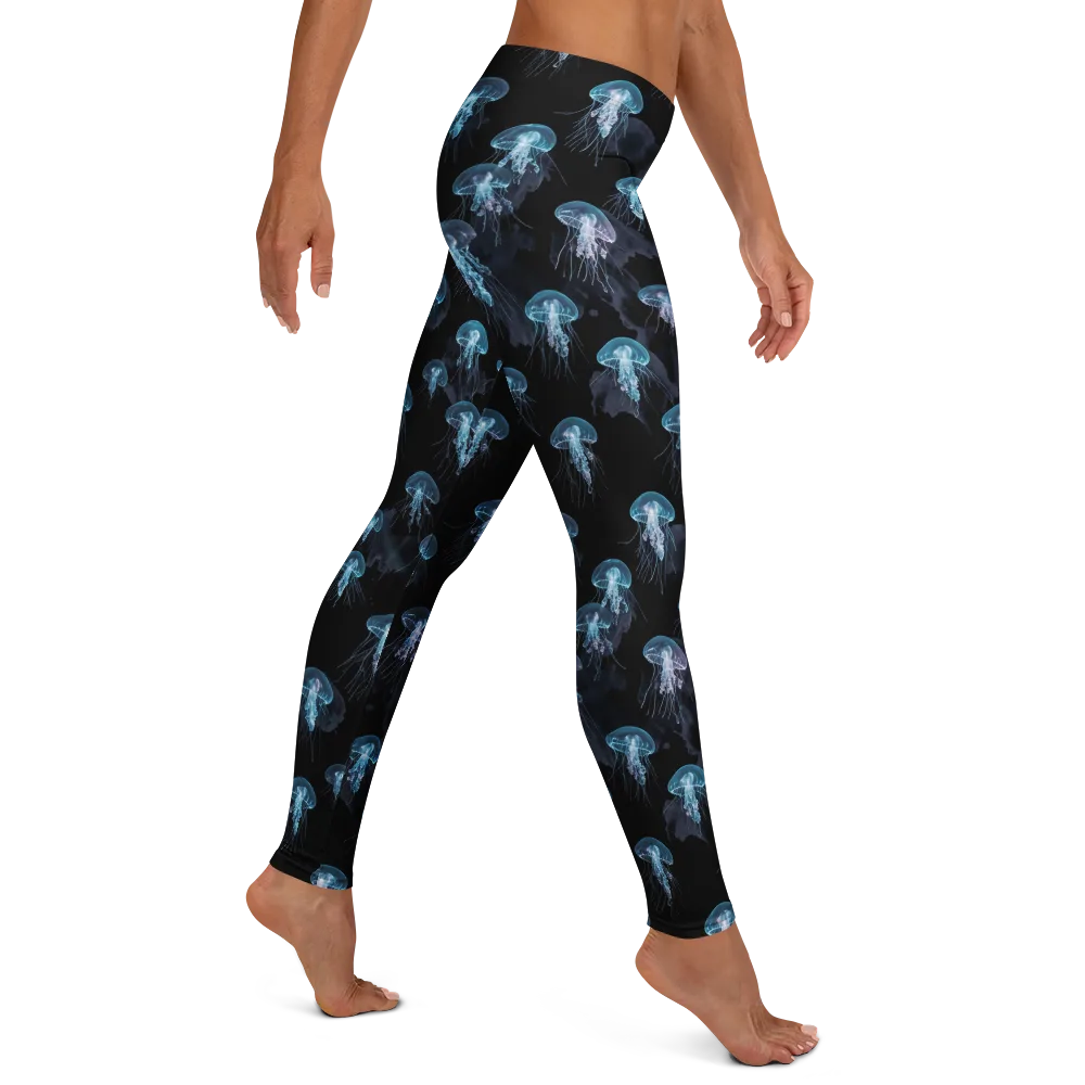 Moonlit Jellyfish on Leggings — Right
