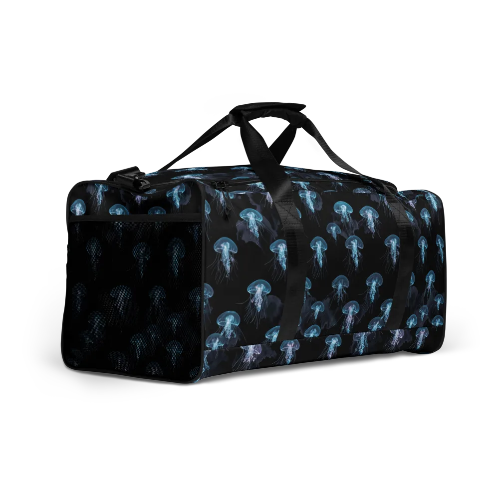 Moonlit Jellyfish on Duffle Bag — Right Front