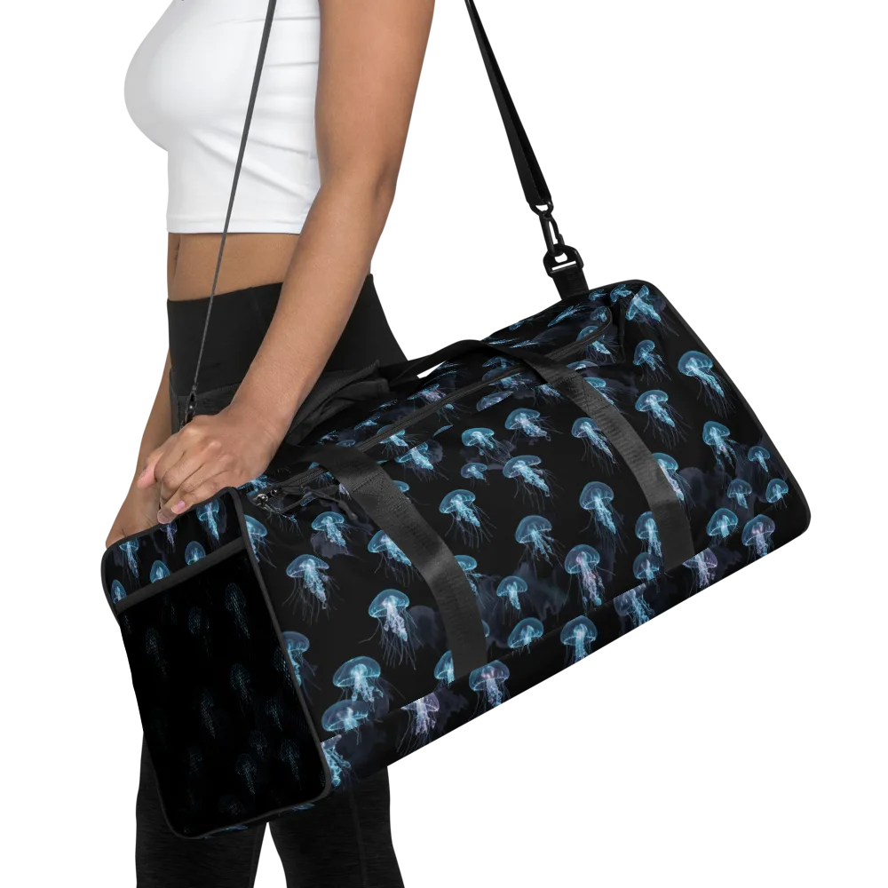 Moonlit Jellyfish on Duffle Bag — Front