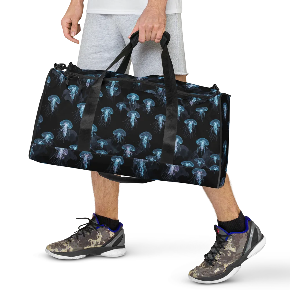 Moonlit Jellyfish on Duffle Bag — Front