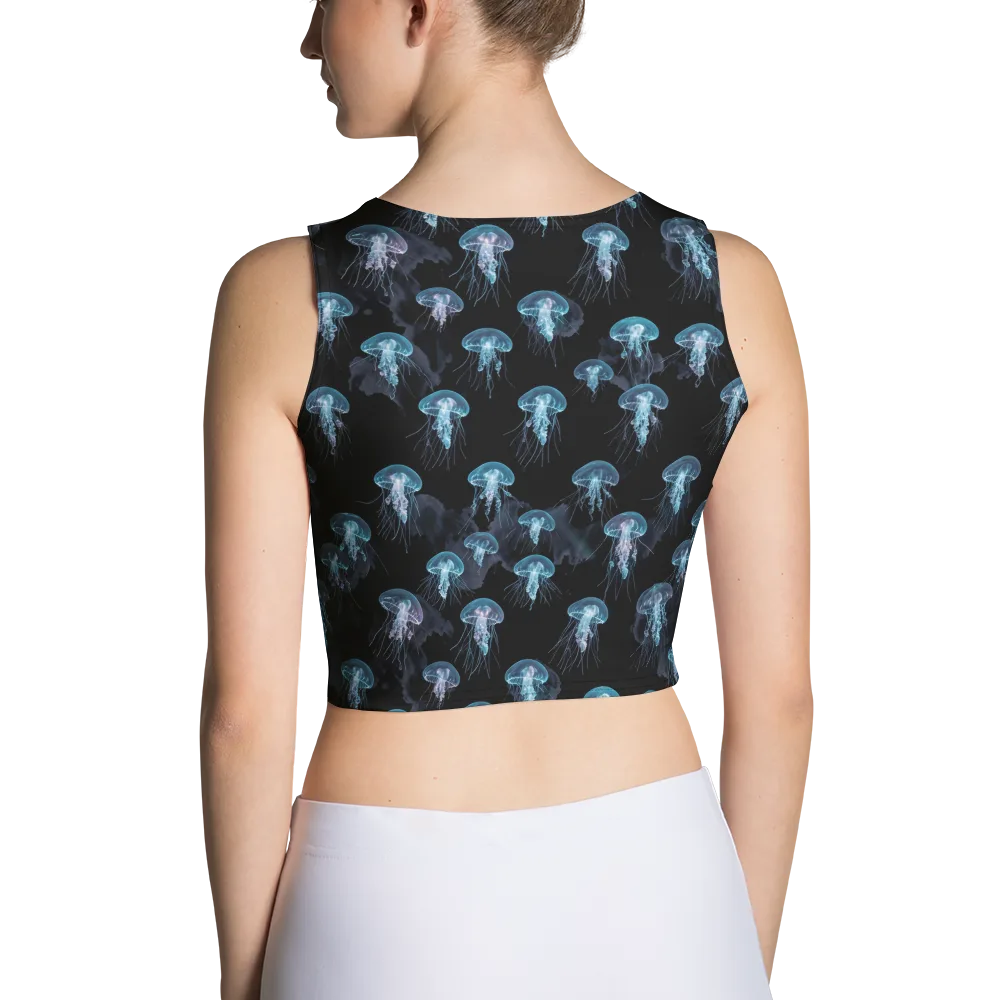 Moonlit Jellyfish on Crop Top — Back