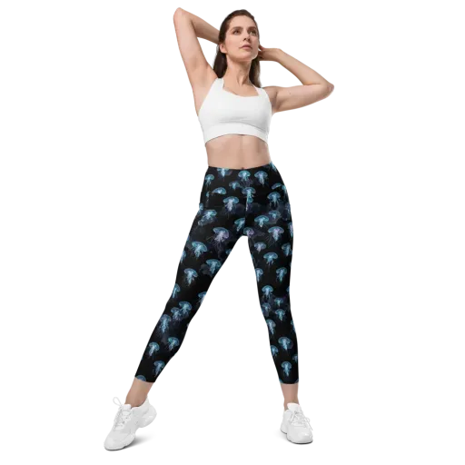 Moonlit Jellyfish on a Leggings with Pockets