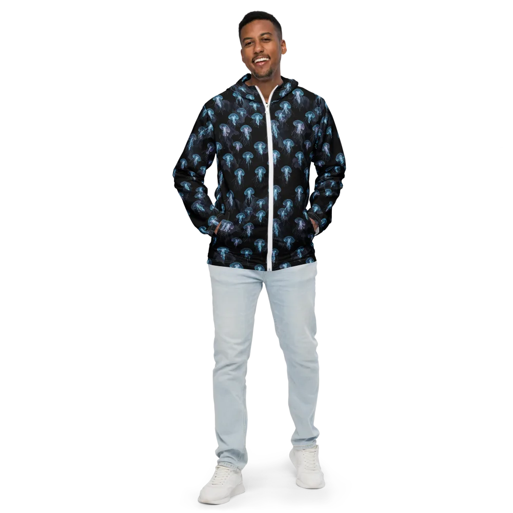 Moonlit Jellyfish on Men's Windbreaker — Front