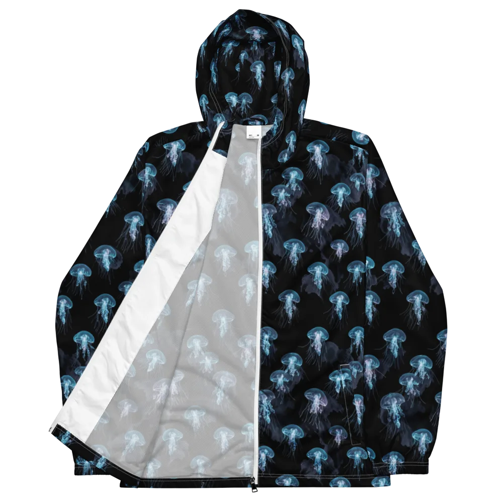 Moonlit Jellyfish on Men's Windbreaker — Front