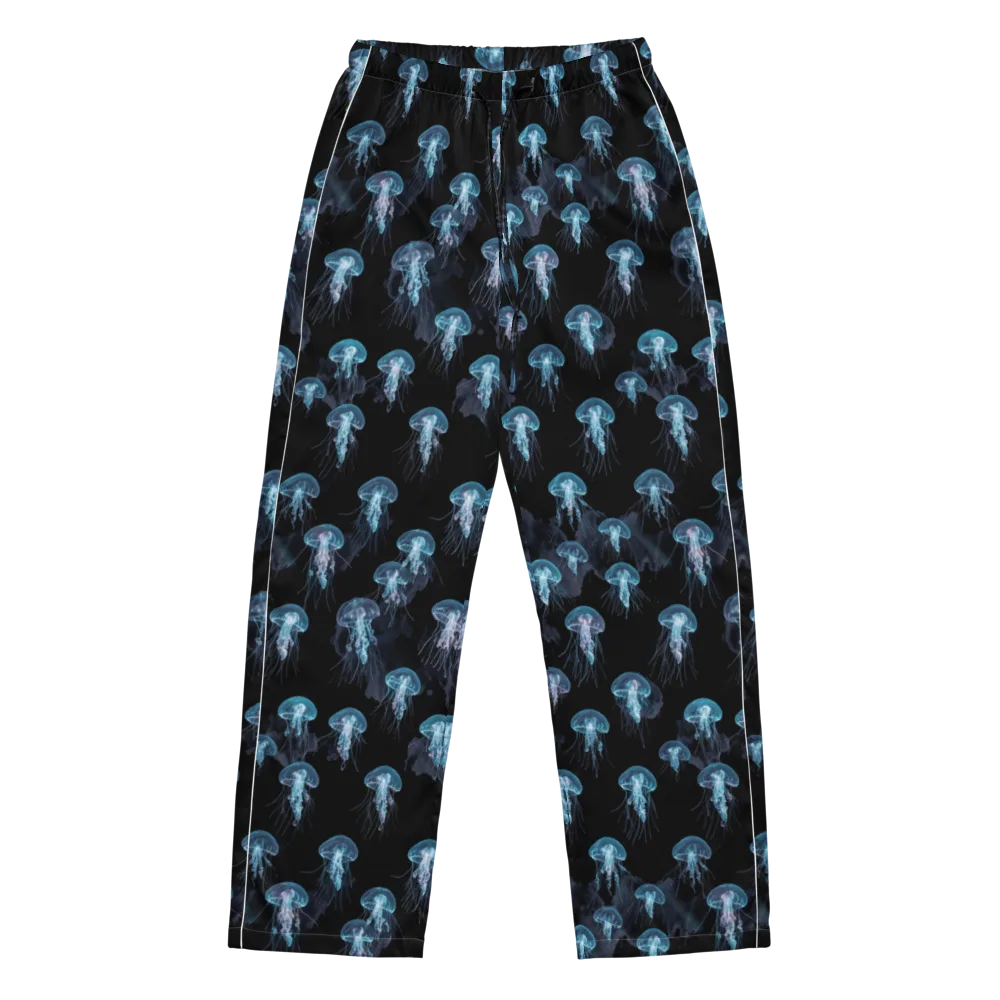 Moonlit Jellyfish on Women's Pajama Pants — Front