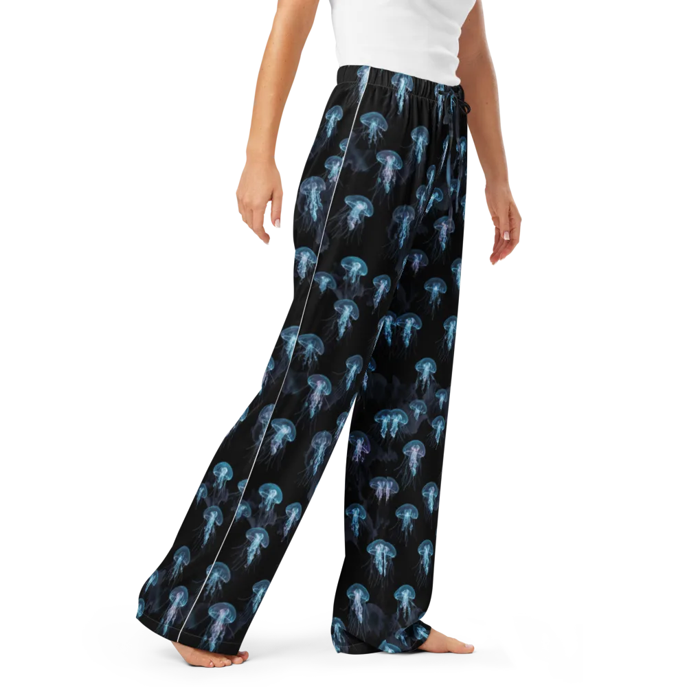 Moonlit Jellyfish on Women's Pajama Pants — Right Front