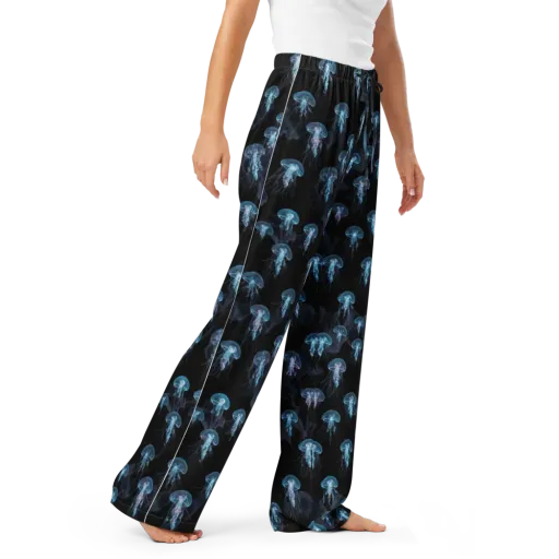 Moonlit Jellyfish on a Women's Pajama Pants