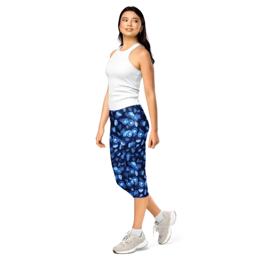 Moonlit Medusae on a Capri Leggings