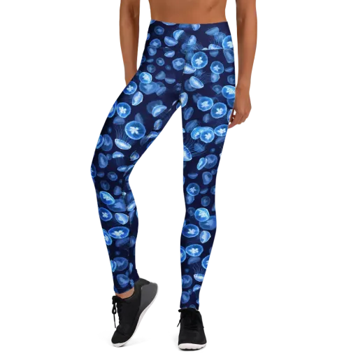 Moonlit Medusae on a Yoga Leggings