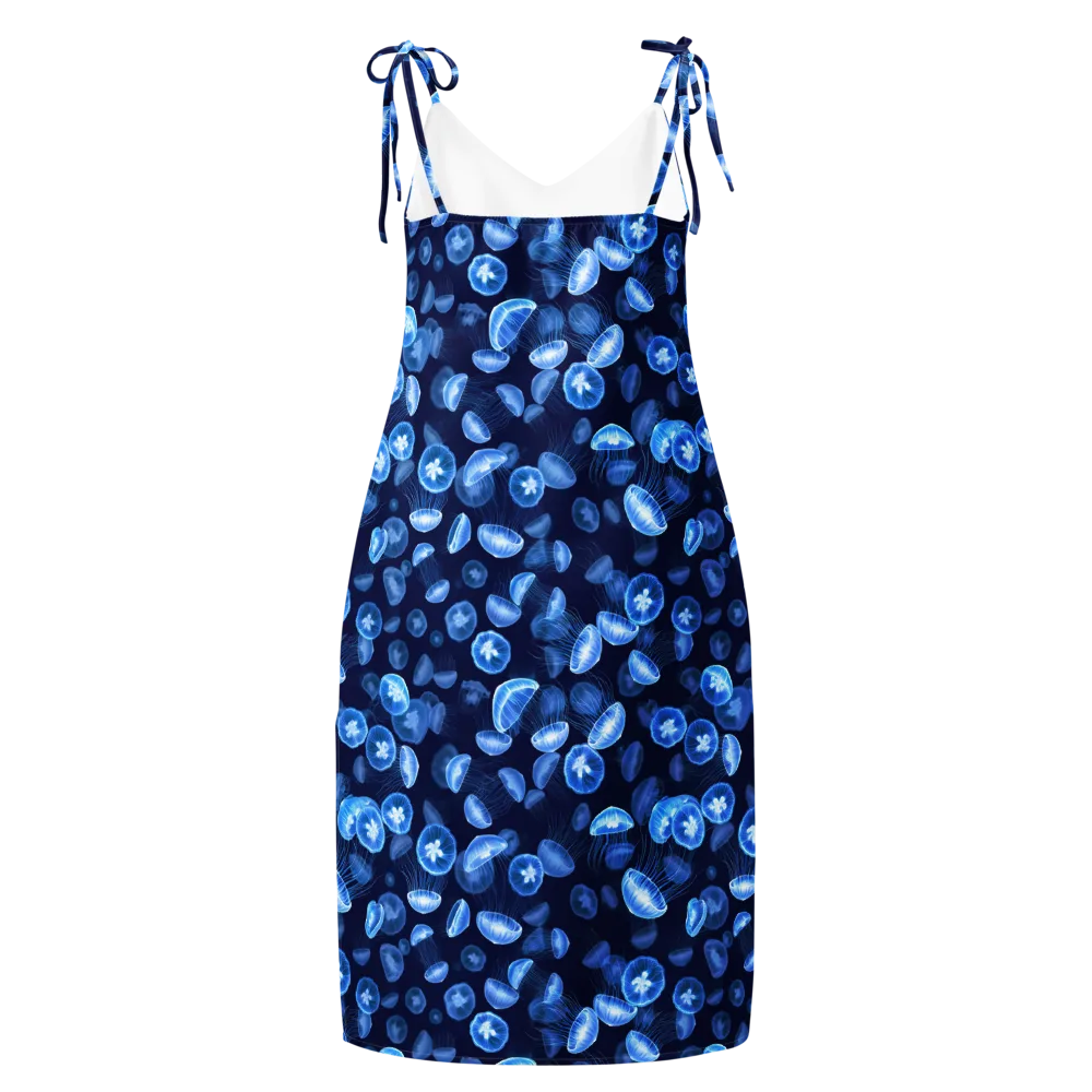 Moonlit Medusae on Slip Dress — Back