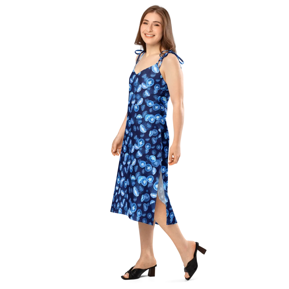Moonlit Medusae on Slip Dress — Left Front