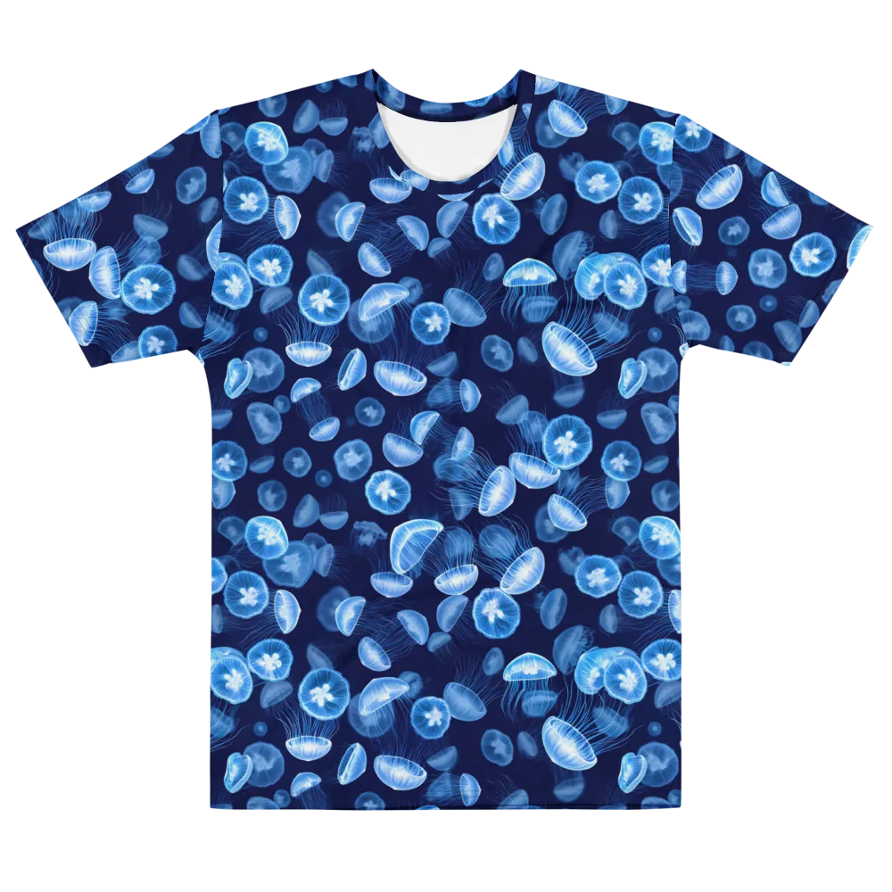 Moonlit Medusae on Men's Cotton Crew Neck T-Shirt — Front