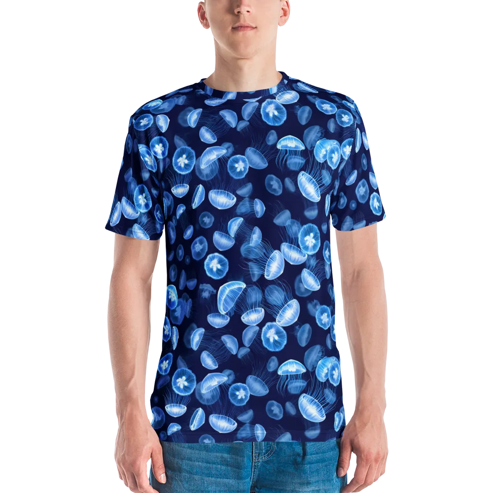Moonlit Medusae on Men's Crew Neck T-Shirt — Front