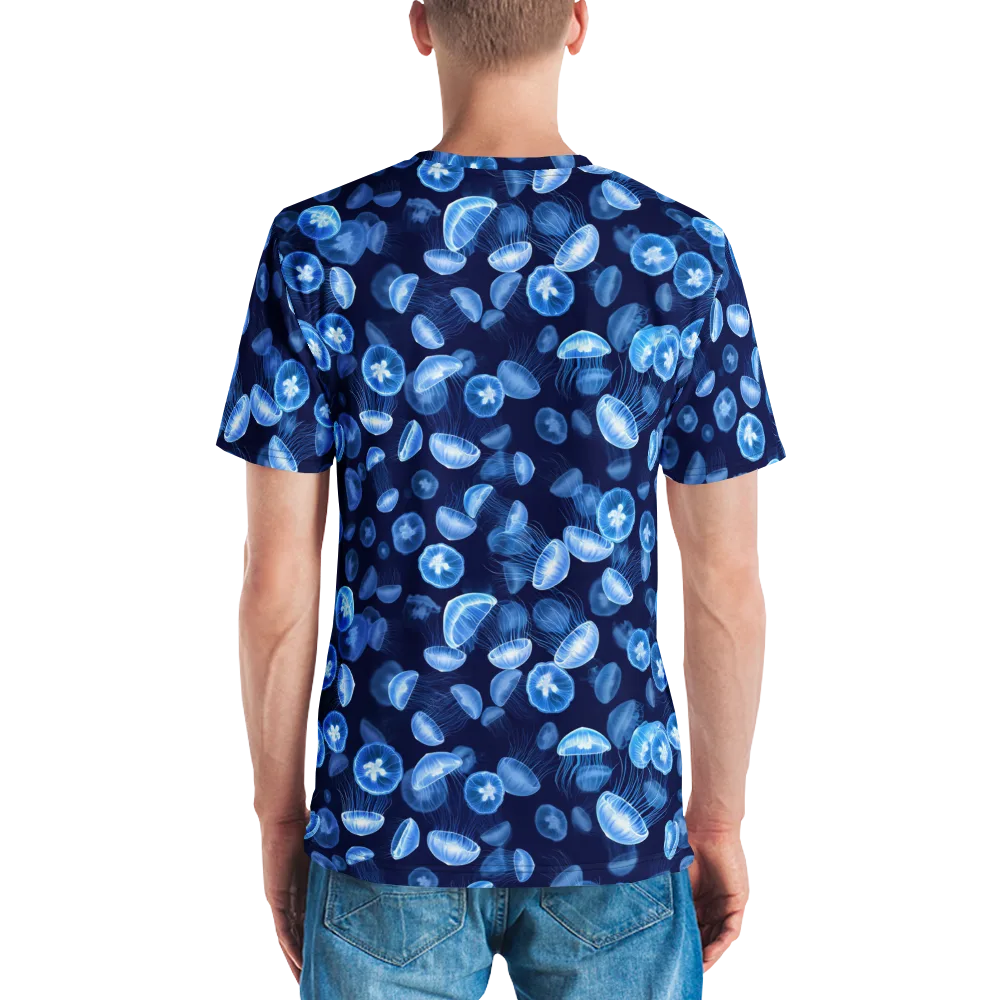 Moonlit Medusae on Men's Crew Neck T-Shirt — Back