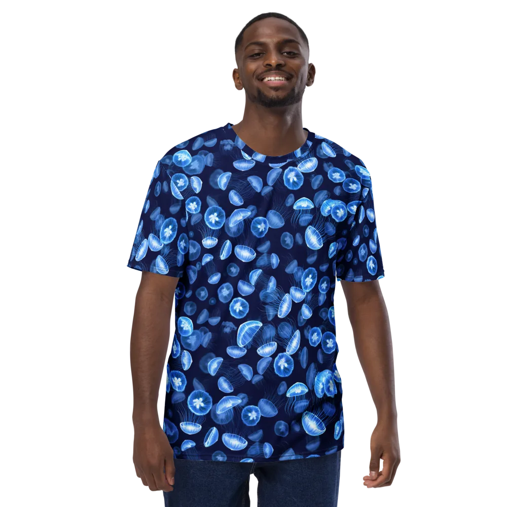 Moonlit Medusae on Men's Crew Neck T-Shirt — Front
