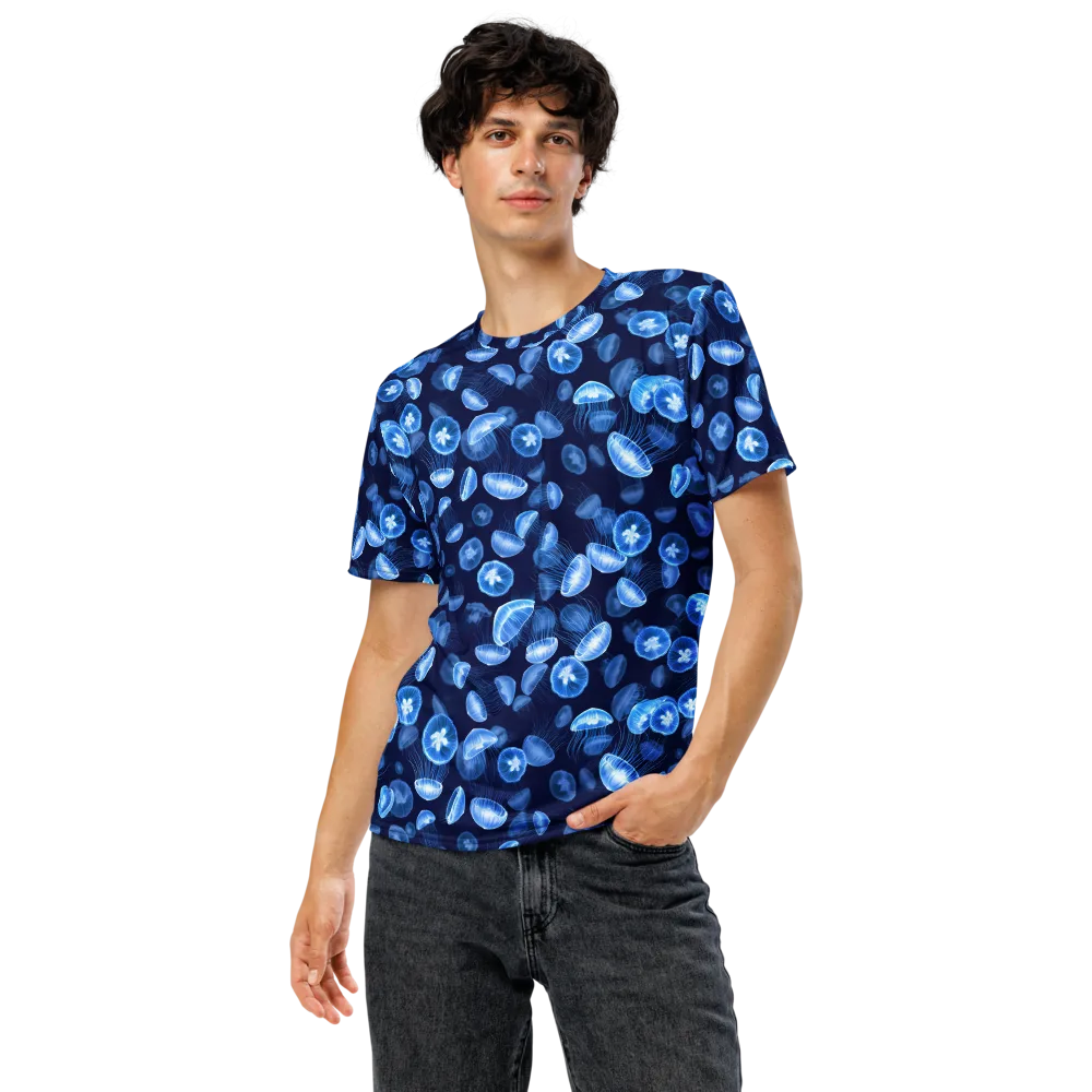 Moonlit Medusae on Men's Crew Neck T-Shirt — Front