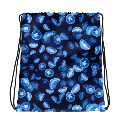 Moonlit Medusae on a Drawstring Bag