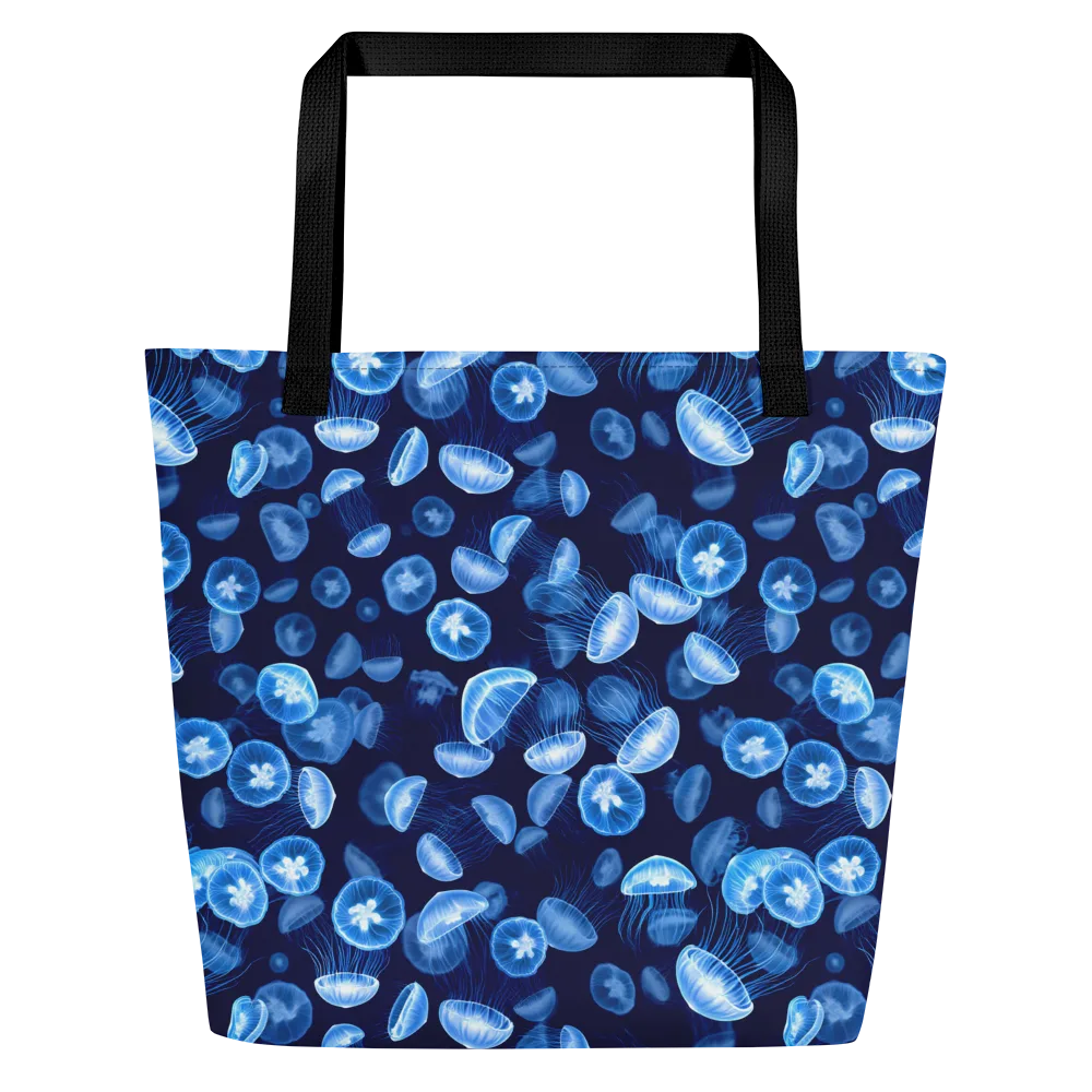 Moonlit Medusae on Large Tote Bag W/ Pocket — Front