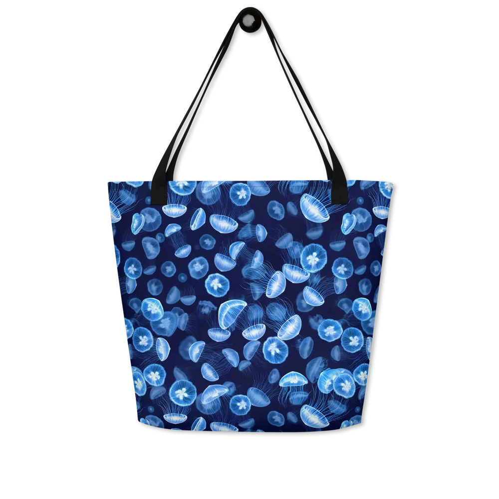 Moonlit Medusae on Large Tote Bag W/ Pocket — Front