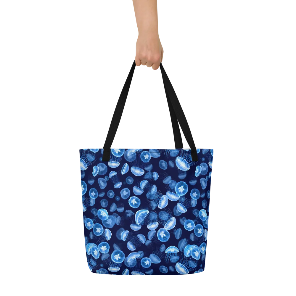 Moonlit Medusae on Large Tote Bag W/ Pocket — Front