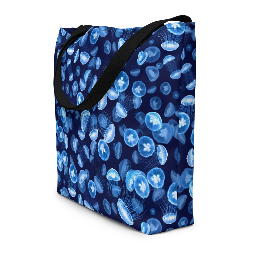 Moonlit Medusae on Large Tote Bag W/ Pocket — Front