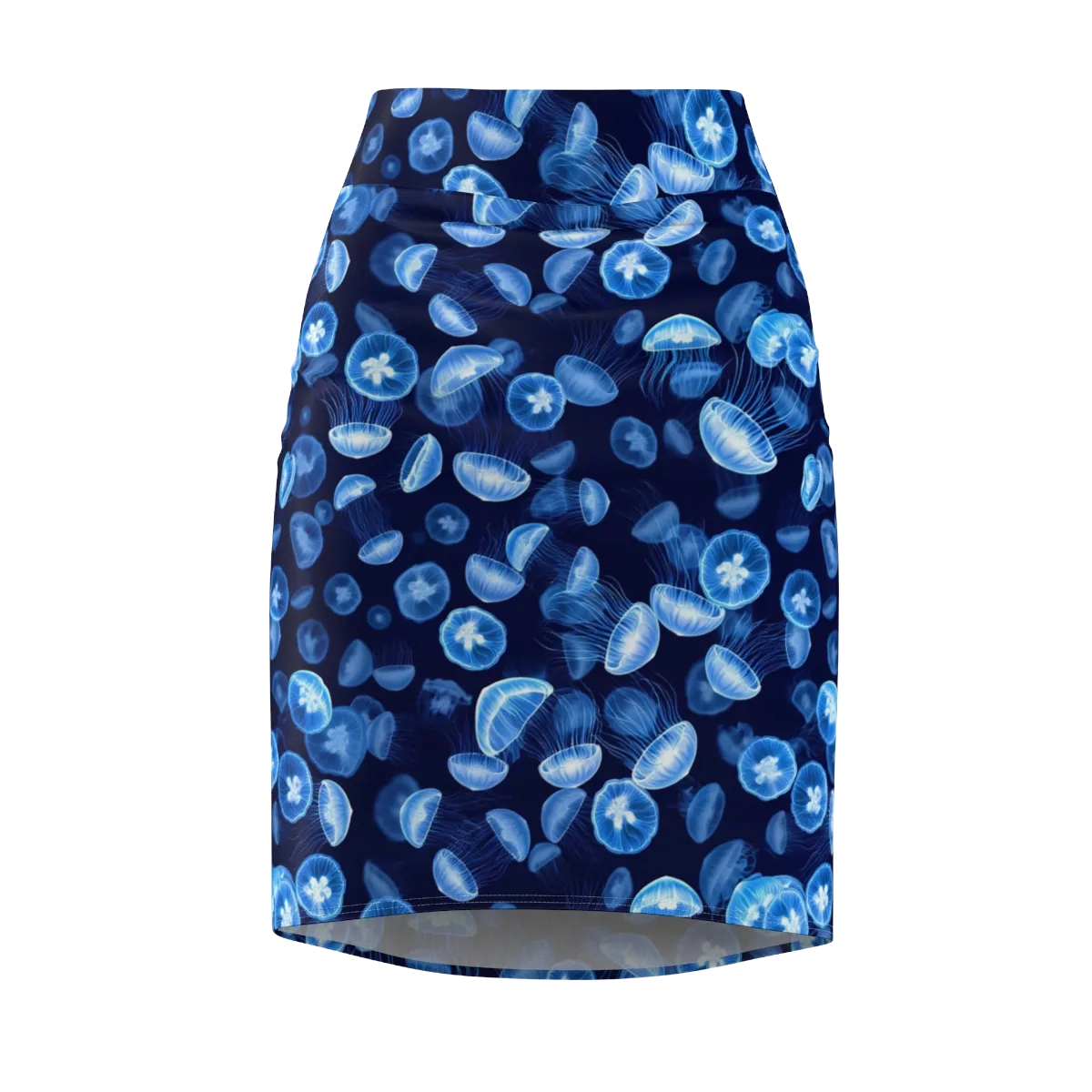 Moonlit Medusae on Pencil Skirt — Front