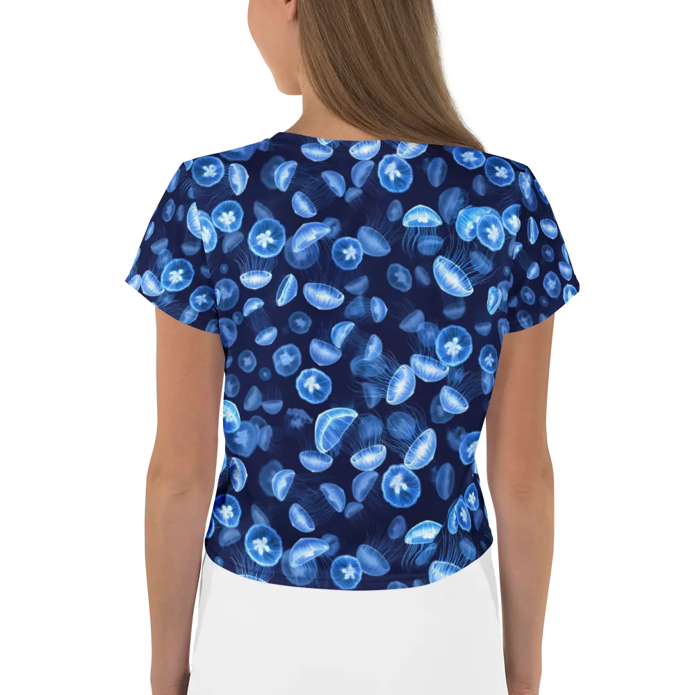 Moonlit Medusae on Crop Tee — Back