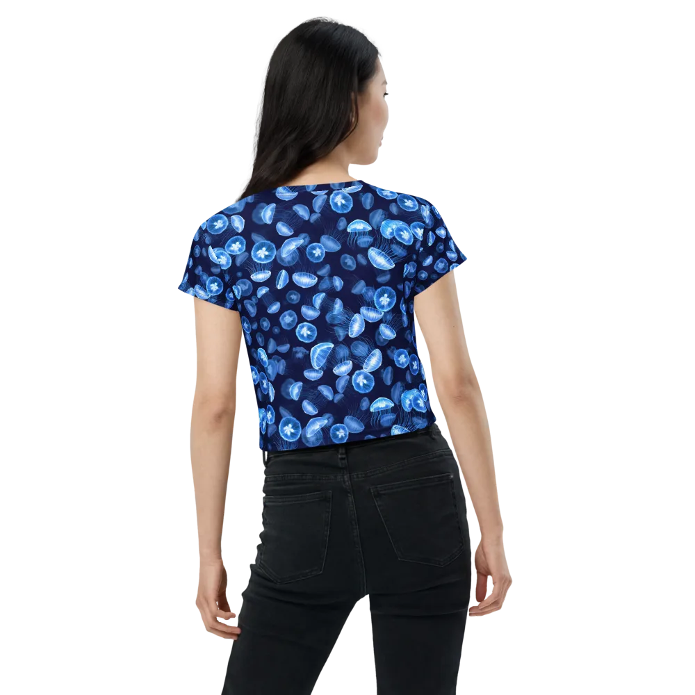 Moonlit Medusae on Crop Tee — Back