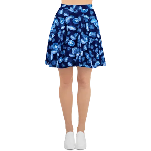 Moonlit Medusae on a Skater Skirt